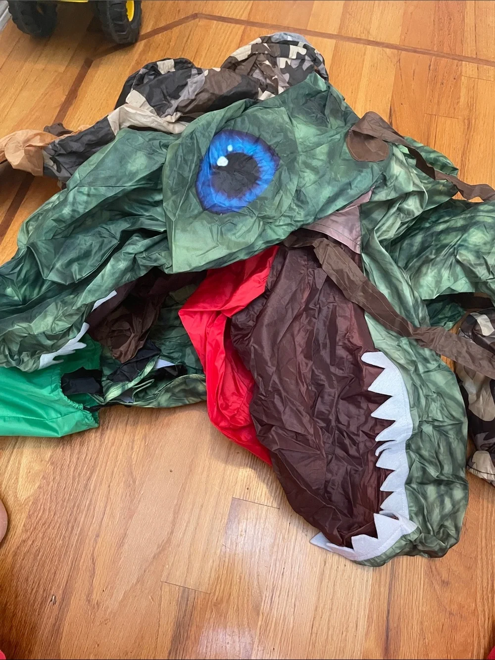 Inflatable Dinosaur Rider Costume Adult Halloween Blowup